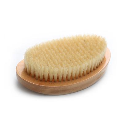 China Hot Selling Wooden Flared Handle Amazon Beard Brush Eco-friendly Beard Kit-Beard Grooming Brush for Men's Beard Grooming Kit-Beard Brush for sale