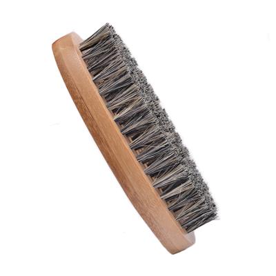 China 2020 New Eco-Friendly Beard Grooming Kit-Beard Brush Natural Bamboo Beard Brush For Men Face Massage Bamboo Beard Brush Soft For Combing Beards for sale