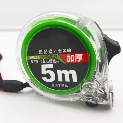 China Manufacturer of measuring instruments 5 meters double brake measuring tape transparent metric inch switch explosion-proof, wear-resistant RULER for sale