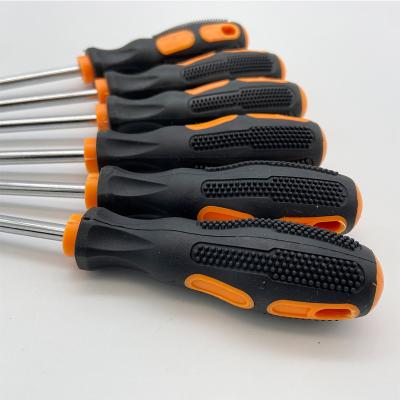 China Comfortable Handle 6 Piece Set CRV Screwdriver Black SetMagnetic Massage The Handle Of Screwdriver Bit for sale