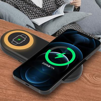 China 15W Fast Wireless Charger Free Shipping Dropshipping 3 in 1 Foldable Wireless Charging Station 15W Qi Wireless Charger Stand for iPhone for sale