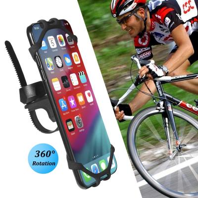 China 1 Sample OK RAXFLY Adjustable Flexible Bicycle Handlebar Smartphone Holder 360 Rotation Silicone Bike Mount Mobile Phone Holder for sale