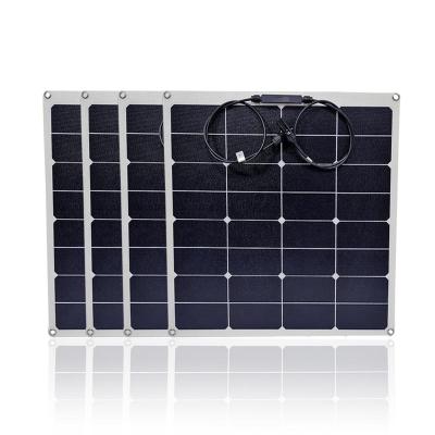 China White or Black RV Boat Attic Fan Spray Canopy 12v Bimini Marine Flexible ETFE Solar Panel 50w Solar Module Camping Marine Backsheet for RV Boat Attic Fan Spray Canopy Camping Marine Bimini for sale