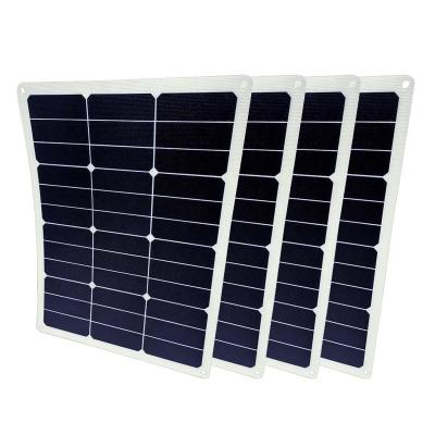 China RV Boat Camping Marine Yacht Off Grid Solar Panel Long ETFE 50w Mobile Solar Panel Flexible White Color 12v Lifespan For RV Boat Camping Marine Yacht Off Grid Mobile for sale