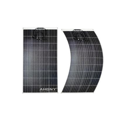 China Solar panel system 150w ETFE mono bifacial flexible solar panel efficiency sunpower back contact marine solar cell panel yacht OEM for sale