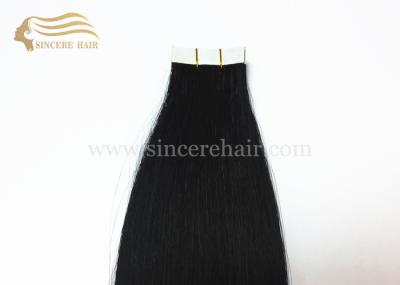 China 20 Inch Black Straight Double Drawn Seamless Tape In Remy Human Hair Extensions for sale for sale