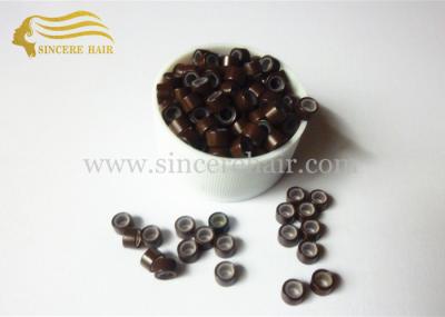 China Hair Extension Accessories Micro Links with Silicon For Sale, Brown Micro Ring for Stick Hair Extensions for Sale for sale