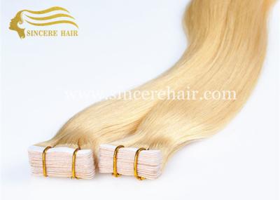 China 24 Inch Straight Blonde #613 Double Drawn Seamless Tape In Remy Human Hair Extensions for sale for sale