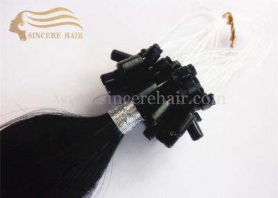 China 22 Inch Micro Ring Hair Extensions for sale - 55 CM 1.0 Gram Black Micro Linked Hair Extensions For Sale for sale