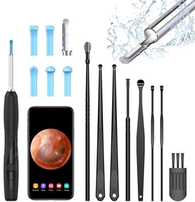 China Cordless Earwax Removal Tool Ear Cleaner Kit Otoscope Camera with 6 LED Light Ear Cleaner with 8 Pcs Set Ear Spoon for Adults for sale