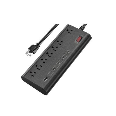 China US Plug 7 Home Standard AC Outlets 5 USB Ports Power Extender Charger Extension Power Socket With Type-C Usb Port for sale