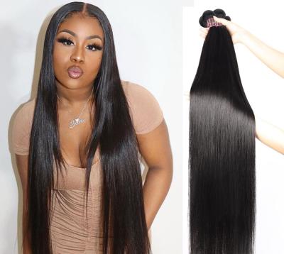 China Best Silky Straight Wave 12A Grade 40 Inch Body Straight Wave Brazilian Hair Bundles Pre Plucked Brazilian Virgin Hair Lace Headband for sale