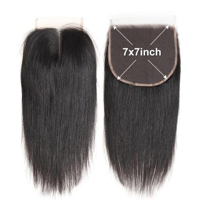 China Wholesale High Quality Good Quality 7X7 Virgin Hair Silky Straight 100% Natural Wave Color Hd Lace Up Closure Hd for sale