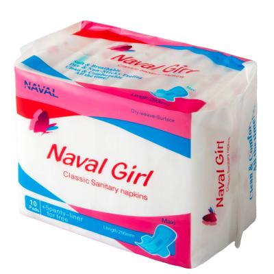 China Women Breathable High Quality Naval Girl Cotton Sanitary Pads For Africa Market In 2015 for sale