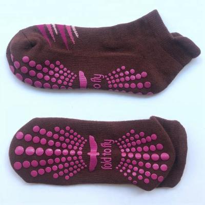 China Custom Antibacterial Logo Grip Sole Sock Non Slip Sticky Socks For Reformer Pilates, Barre, Yoga, Dance, Fitness Wear From Lagree High Quality for sale