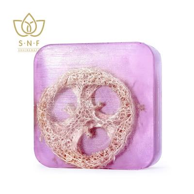 China Handmade Soap 100% Natural Turmeric Handmade Bath Soap Whitening Handmade Luffa Loofah Natural Soap for sale