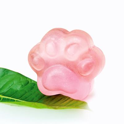 China Organic Handmade Organic Yoni Soap Skin Lightening Baby Soap Cute Cat Paw Jelly Soap for sale