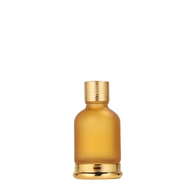 China Personal Care Gold Bottle Essential Oil Plating Luxury 100ml Dropper Bottle Essential Oil Gold Bottle for sale