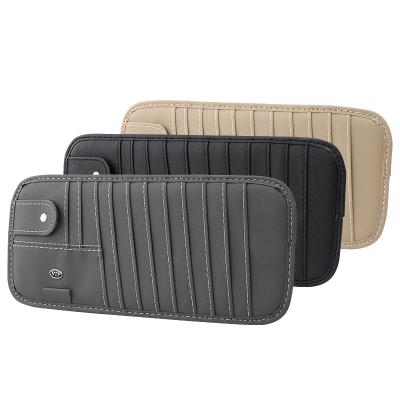 China Simple Color Without Pattern Car CD Storage Clip Car Storage Bag CD Case Glasses Clip for sale