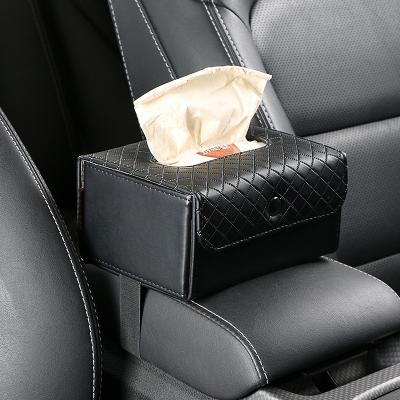 China Style Minimalist Creative Tricolor Optional Checkered Car And Tissue Home Folding Box for sale