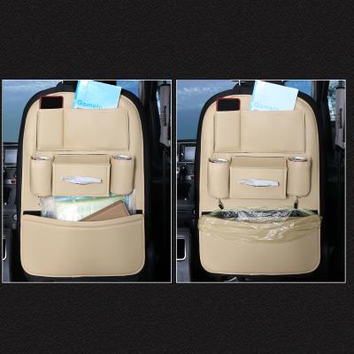 China Brief & Customizable leather car back seat storage bag car back seat storage bag simple color for sale