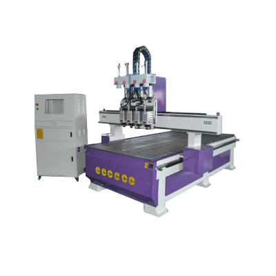 China WOODEN ACRYLIC ALUMINUM ALUMINUM 2513 Router Machine WOOD ACRYLIC ALUMINUM Cylinder Four Heads Vacuum Table CNC Cutting Machine CNC 1325 for sale