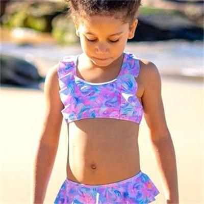 China 2022 Cute Antibacterial Custom Kids Bikinis Swimwear Swimming Suit Kids Girl Swimsuit Beach Wear for sale