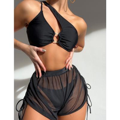 China Custom Padded Removable 3 Piece Monokini Bikini Swimwear Bathing Suit Manufacturer Set Sexy Women Swimwear for sale