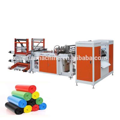 China food & Automatic High Speed ​​Disposable AR Waste Plant 720 Double Lines Beverage Plastic Waste Roll Bag Making Machine With Auto Exchange Device for sale