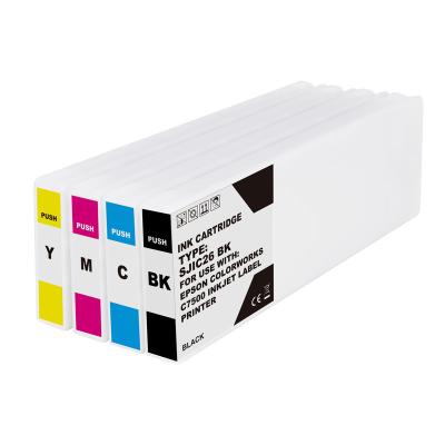 China COMPATIBLE Ink Cartridge Inkjet Label Printer Ink SJIC26 For Epson ColorWorks C7500G Inkjet Label Printer for sale