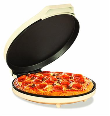 China Hotel 12 inch non stick pizza maker machine for home in red and black color for sale