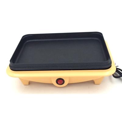 China Hotel BARBECUE Mini Hot Plate Table Grill OEM/ODM PP Base Aluminum Home Electric Skillet 2 Layer Non-Stick Coating Customized 21X28X8CM 120 for sale