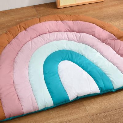 China Vintage Washable Home Decoration Rainbow Foldable Eco Play Mat for sale