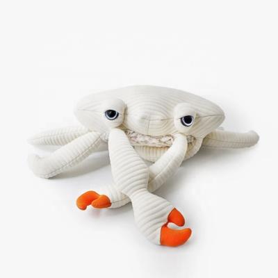 China High Quality Soft Cute Handmade Plush Sound Doll Cartoon Crab Toys For Children for sale