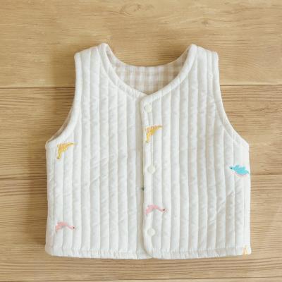 China New fashion 100% breathable cotton Autumn Winter Thicken Baby Waistcoat for 2 years old for sale