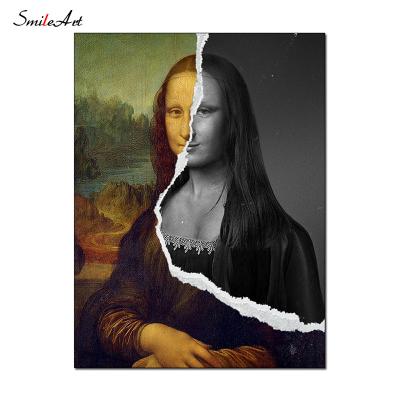 China Eco-Friendly Mona Lisa Portrait Paintings Art Wall Decorations For Home Bedroom Study Decor Prints Picture Wall Art For Living Room Home Prints for sale