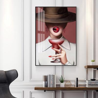 China Custom Made Canvas Eco-friendly Fashion Lady Portrait Framed Paintings Wall Art For Home Decor Print Painting for sale