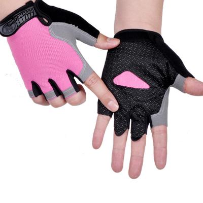 China Custom Logo Half Finger Gym Fitness Weightlifting Protective Gloves Unisex Cycling Running Sport Gloves for sale