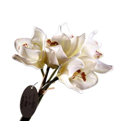 China China Home Party Garden Decoration Artificial Cymbidium Orchid Real Touch Multi Color Artificial Flowers Suppliers for sale