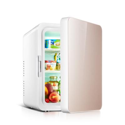 China 10L Mini Fridge Fruit Thermoelectric Beverage Small Size Beer Fridge Home Car Travel Cooling Portable Fridge for sale