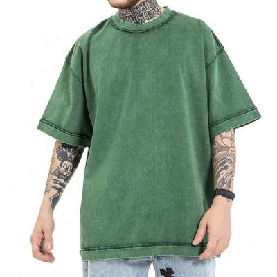 China Anti-Wrinkle OEM Manufacturers High Fashion Streetwear T-shirt 270gsm Mens Washed Vintage Plain T-shirt Heavy Short Sleeve for sale