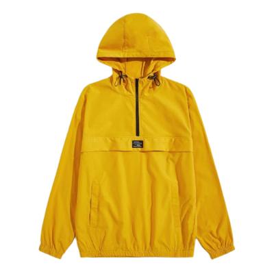 China Breathable Accept Customization Mens Solid Color Half Zipper Jackets Half Zipper Windproof Jacket for sale