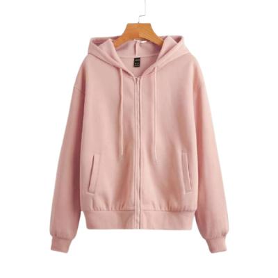 China Good Performance QUICK DRY Women Bulk To Buy Basic Solid Zipper Hoodies Refine Zipper Up Hoodie for sale