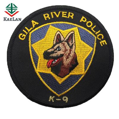 China Sustainable Company Custom Embroidered Logo Design Patches for sale