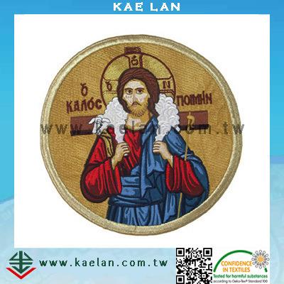 China Sustainable Custom Embroidered Christian Patches for sale