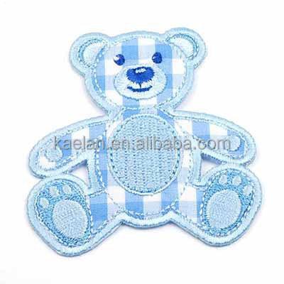 China Sustainable teddy bear applique patches for kids clothing for sale