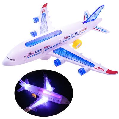 China Kids Airplanes Led Lights Music Airplane Toys For Children DIY Collected Electric Flat Model Toy Boys Birthday Gift Zxc 1 for sale