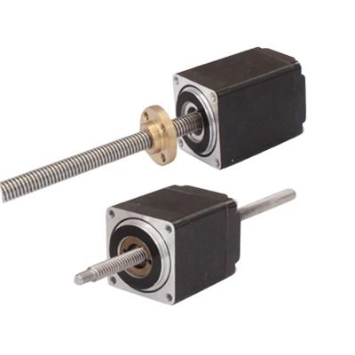 China Product Linear Motion Compact Worm Gear Stepper Motor Automatic Linear Actuator Threaded Rod Tr 6 NEMA Tr6.35 11 Small Hybrid 28mm Stepper Motor for sale