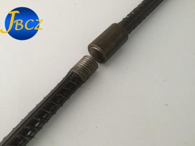 China Black Threaded Rebar Coupler Carbon Steel Coupling For Connecting Rebars Of 12-40mm for sale