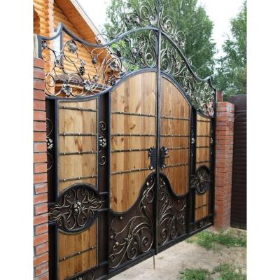 China High quality metal driveway gate design channel wrought iron modern gate house modern wrought iron gate for sale